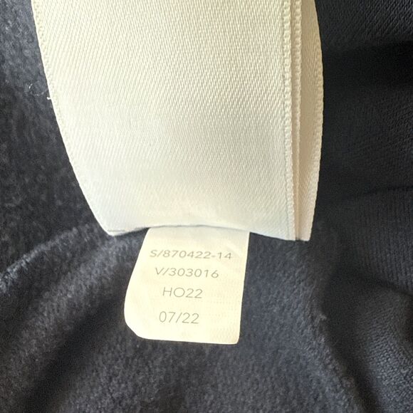 Athleta Womens Coaster Luxe Sweatshirt Navy Blue Size Small High Lowe Thumbholes - Picture 6 of 10